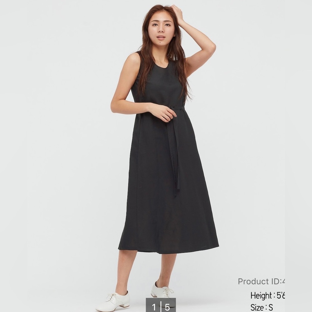 Uniqlo a-line linen dress